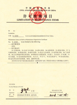 許可維修項目