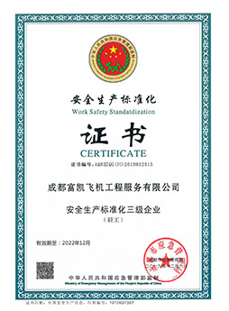 安全三級達標證書
